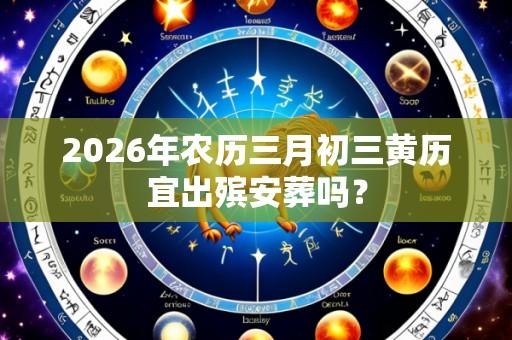 2026年农历三月初三黄历宜出殡安葬吗?