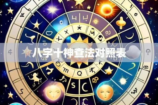 八字十神查法对照表
