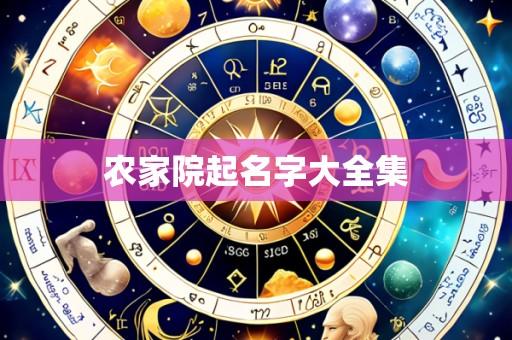 农家院起名字大全集