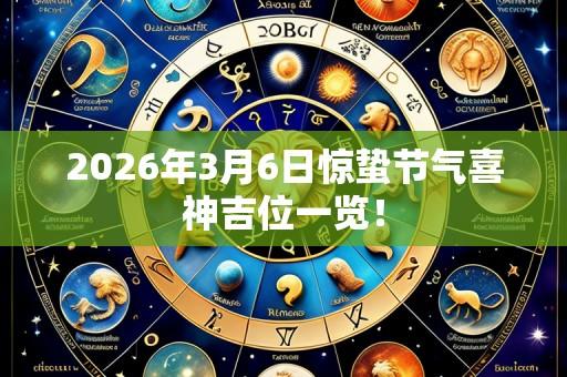 2026年3月6日惊蛰节气喜神吉位一览!