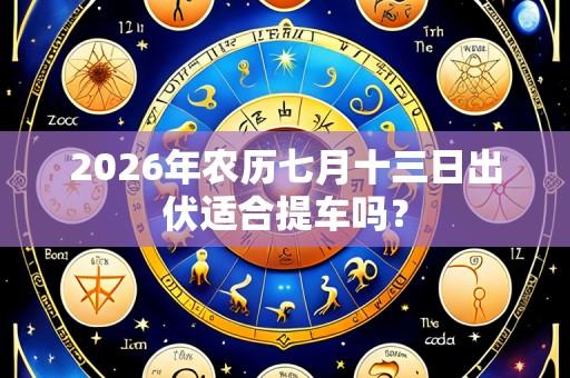 2026年农历七月十三日出伏适合提车吗?