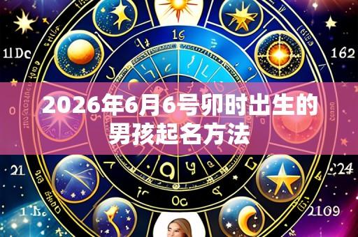 2026年6月6号卯时出生的男孩起名方法