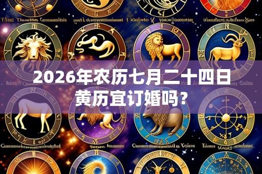 2026年农历七月二十四日黄历宜订婚吗?