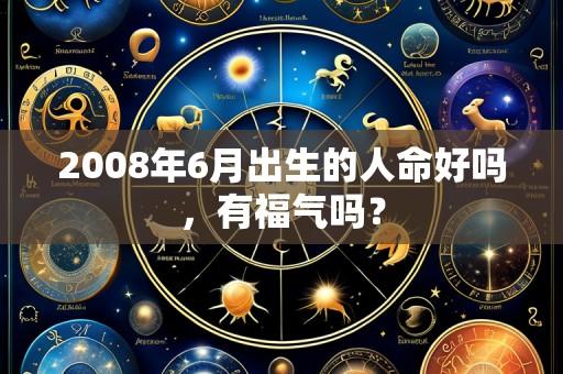 2008年6月出生的人命好吗,有福气吗?