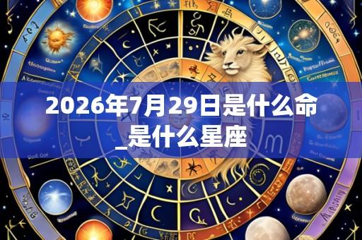 2026年7月29日是什么命_是什么星座
