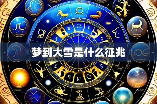 梦到大雪是什么征兆