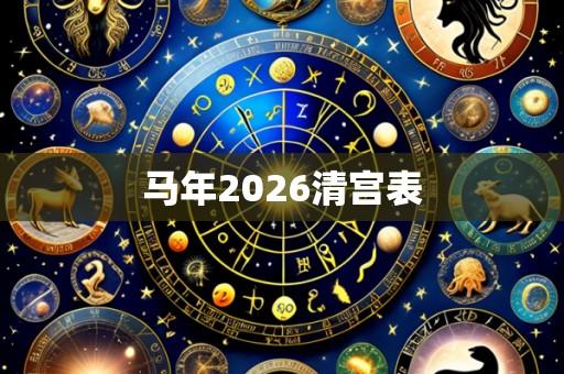 马年2026清宫表