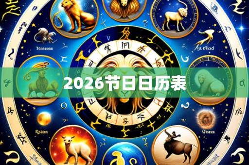2026节日日历表