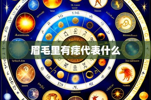 眉毛里有痣代表什么
