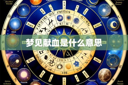 梦见献血是什么意思