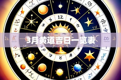 3月黄道吉日一览表