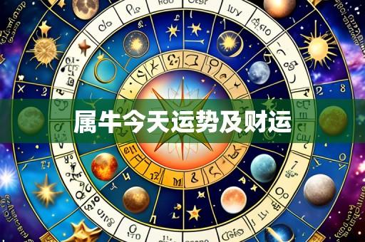 属牛今天运势及财运