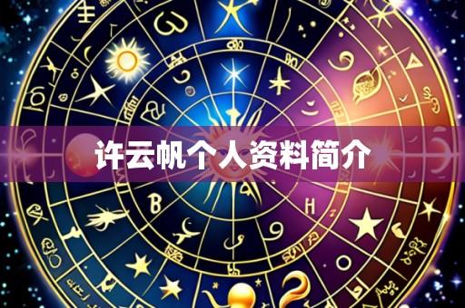 许云帆个人资料简介