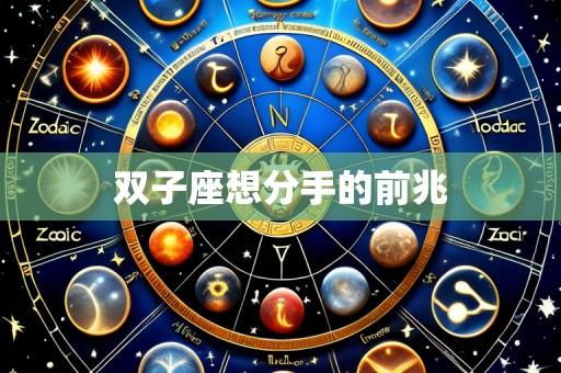 双子座想分手的前兆