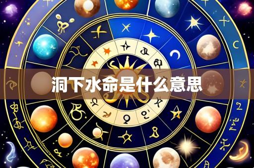 洞下水命是什么意思