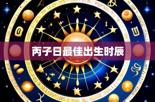 丙子日最佳出生时辰