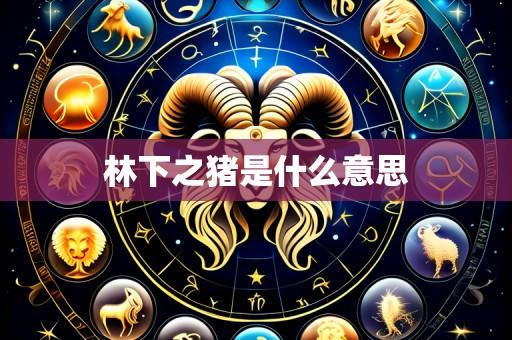 林下之猪是什么意思
