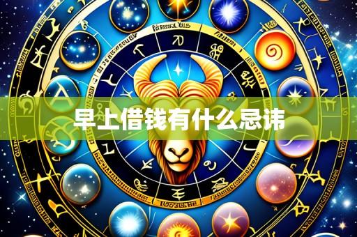 早上借钱有什么忌讳
