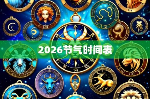 2026节气时间表