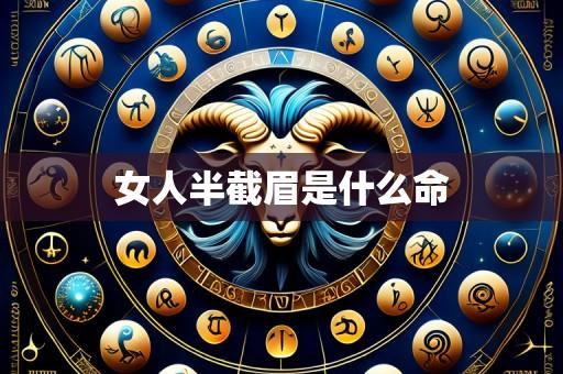 女人半截眉是什么命