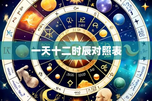 一天十二时辰对照表