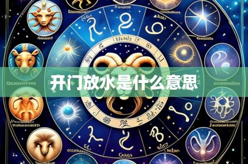 开门放水是什么意思