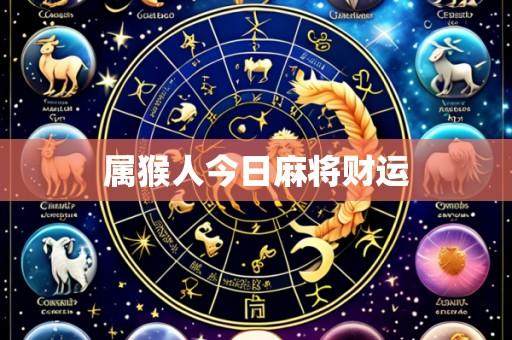 属猴人今日麻将财运