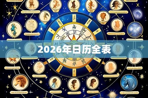 2026年日历全表