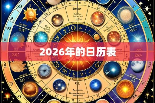 2026年的日历表