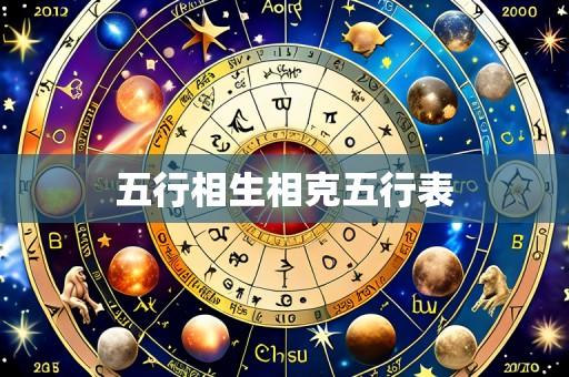 五行相生相克五行表