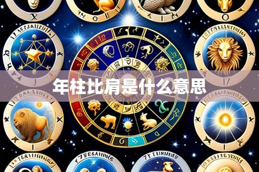 年柱比肩是什么意思
