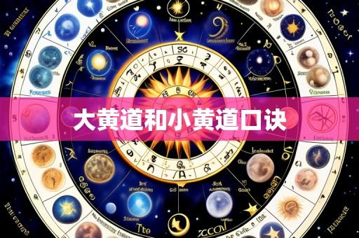 大黄道和小黄道口诀