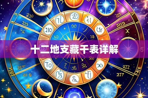 十二地支藏干表详解