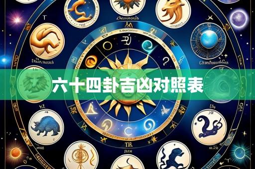 六十四卦吉凶对照表