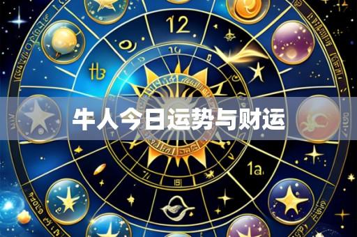 牛人今日运势与财运