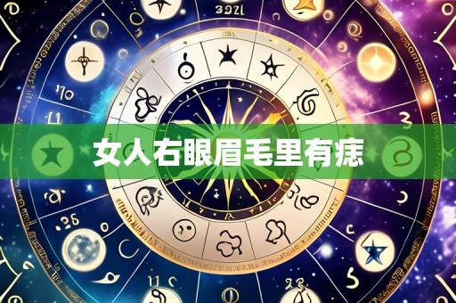 女人右眼眉毛里有痣