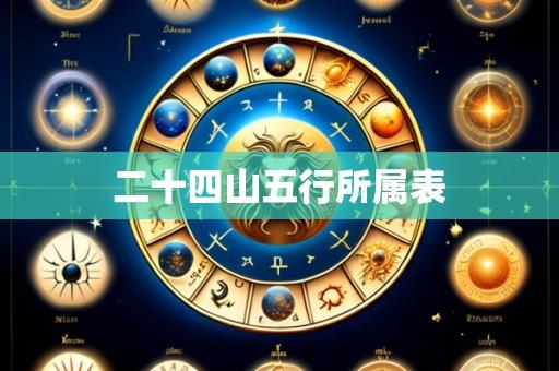 二十四山五行所属表