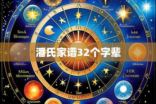 潘氏家谱32个字辈