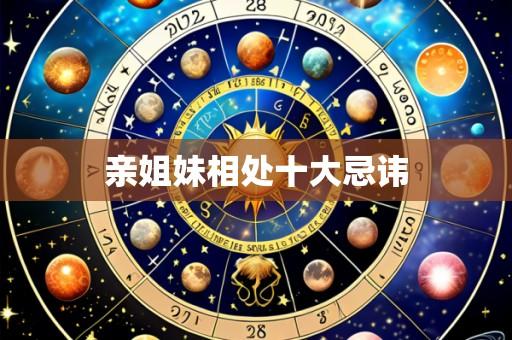 亲姐妹相处十大忌讳