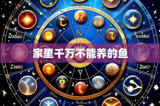 家里千万不能养的鱼