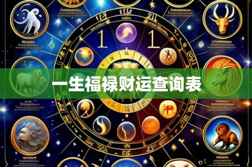 一生福禄财运查询表