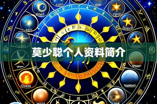 莫少聪个人资料简介
