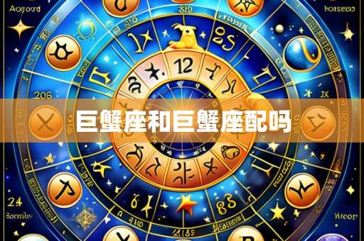 巨蟹座和巨蟹座配吗
