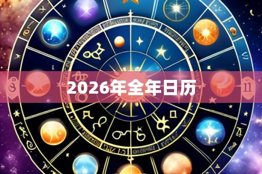 2026年全年日历