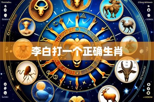 李白打一个正确生肖