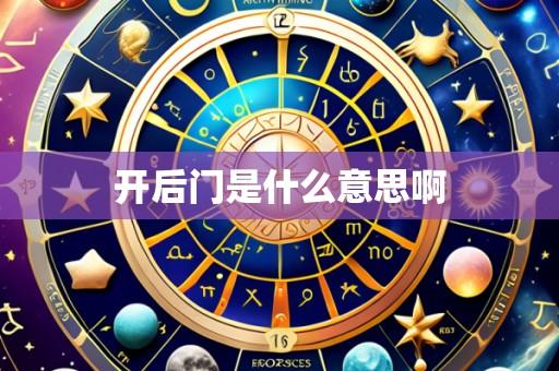 开后门是什么意思啊