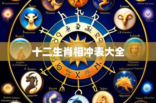 十二生肖相冲表大全