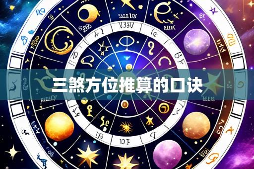 三煞方位推算的口诀