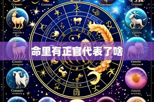 命里有正官代表了啥