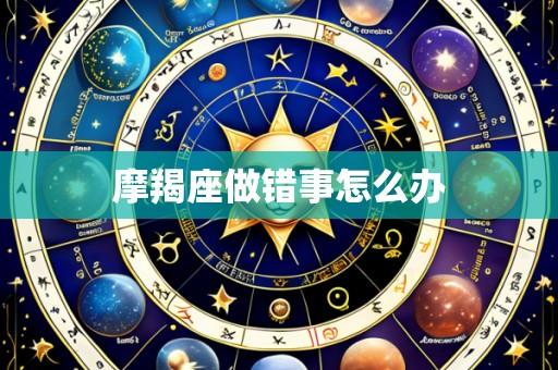 摩羯座做错事怎么办